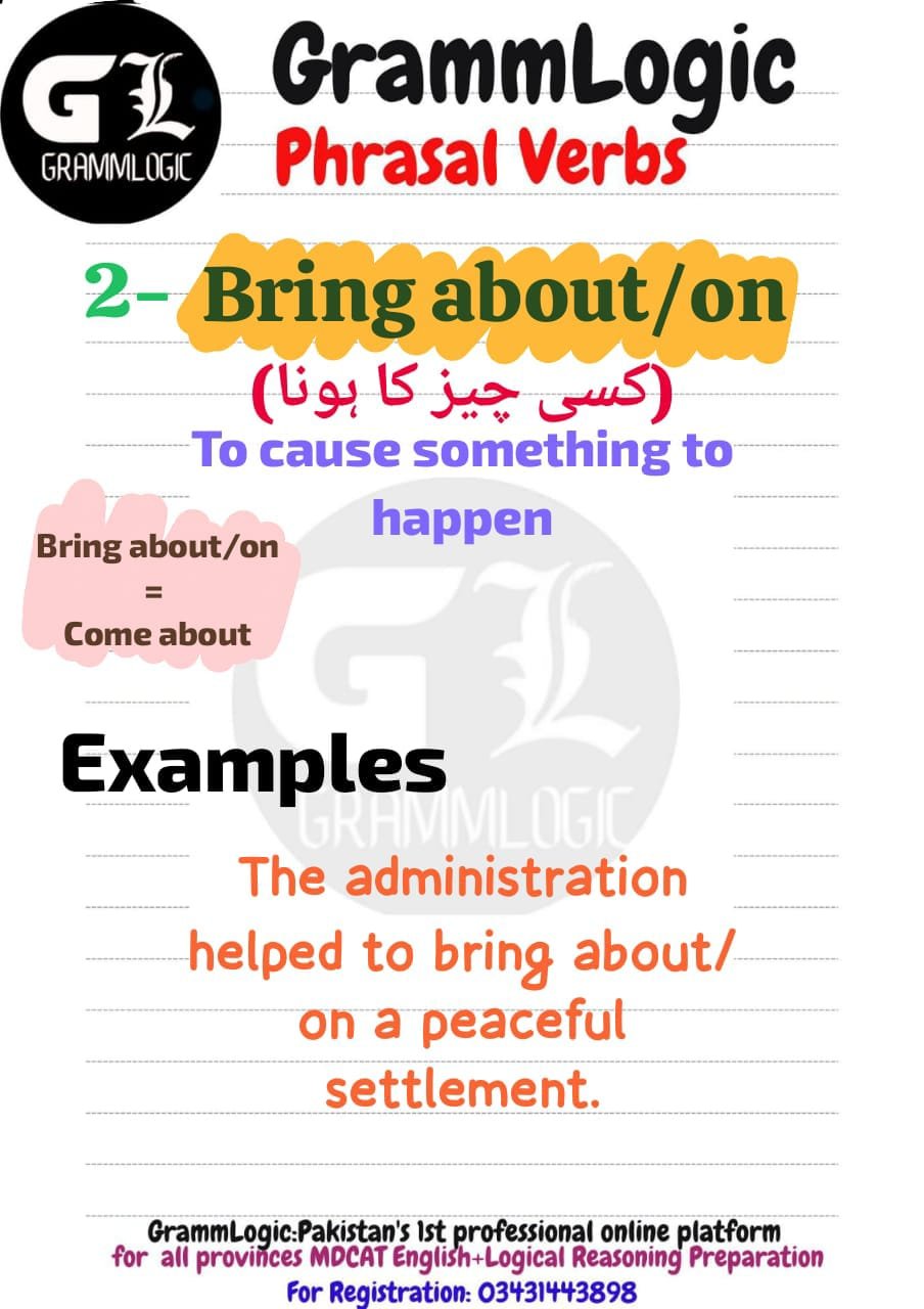 Bring About/ Bring On